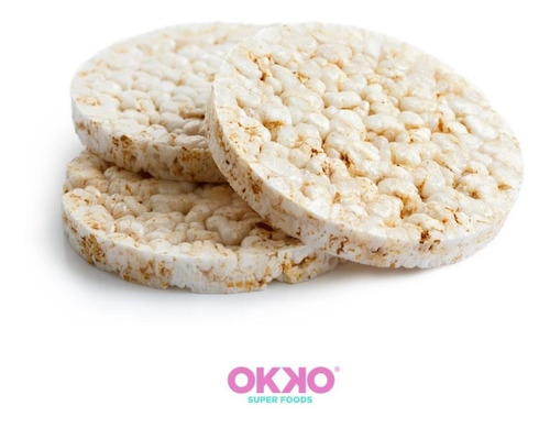 Imagen 3 de 9 de Galletas De Arroz Inflado Integral Okko Sin Gluten/azúcar