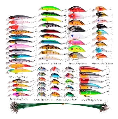 Curricanes. 84 Pcs. Senuelos. Crankbaits. Cebo. Pesca.