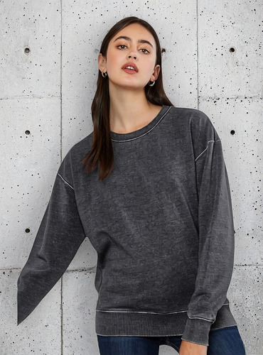 Sueter Sudadera Basica Gris Urbana Unisex Oversize Moda