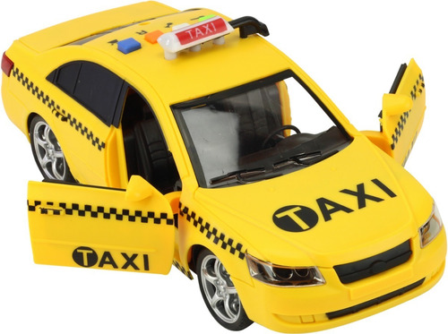 Carrinho De Brinquedo Infantil Luzes E Som E Carro Taxi Bbr