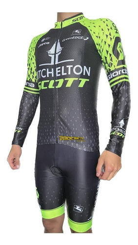 Uniforme De Ciclismo Conjunto Tirantes Badana Manga Larga