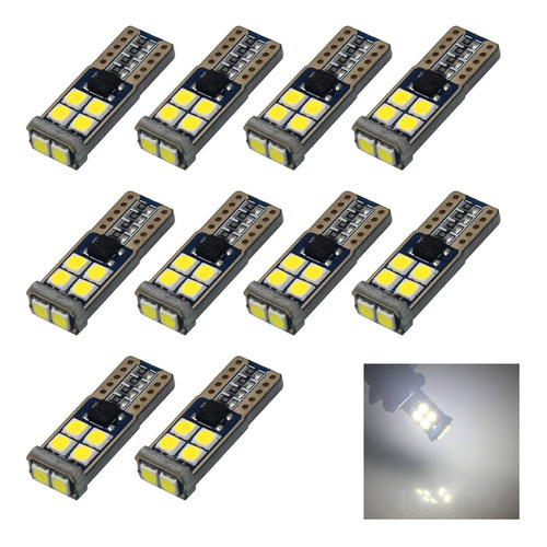 10x Lâmpadas Pingo T10 W5w 10 Led Cree 3030 200lm 9-16v