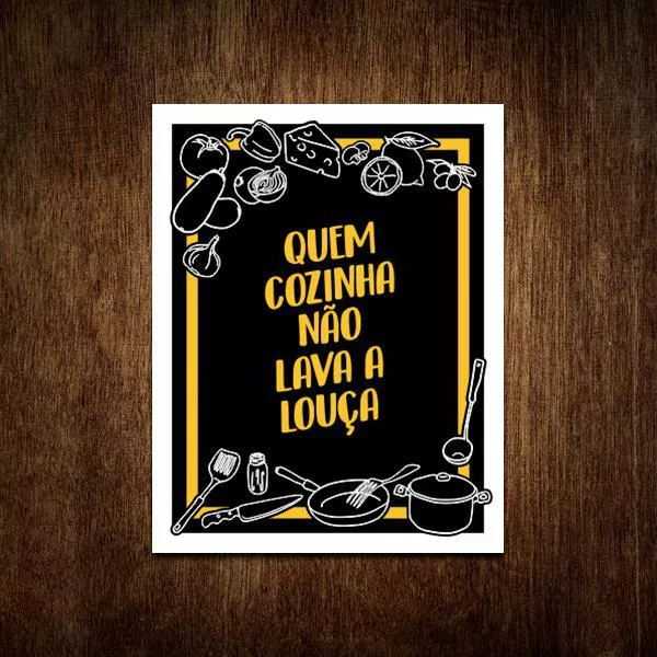 Primeira imagem para pesquisa de placas decorativas lavar louca