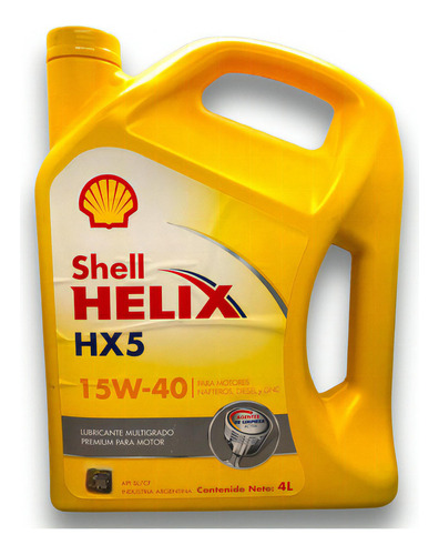 Aceite/lubricante Shell Mineral Helix Hx5 15w40 Diesel 4l