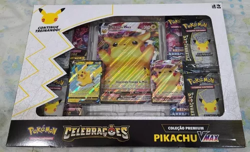 Pokémon Box Coleção Premium Celebrações - Pikachu Vmax em Promoção