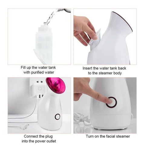 Imagen 5 de 5 de Vaporizador Facial Profesional Limpieza Poros Portatil Cara