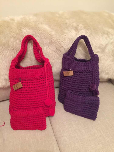Cartera Bolso Neceser Tejido Artesanal Abanic