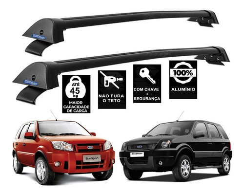 Rack Teto Ecosport 2003 A 2012 Com Chave Entre As Portas