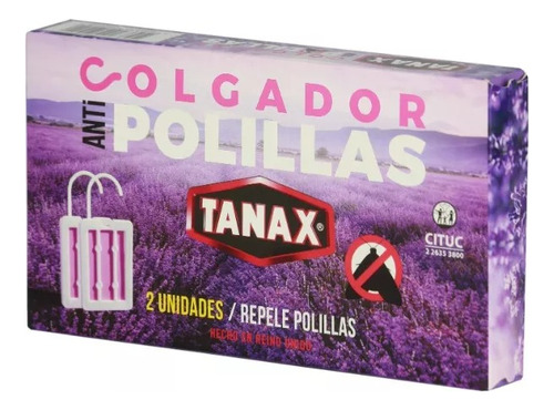 Tanax Colgador Anti Polillas Lavanda X2un