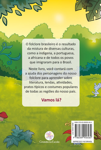 O livro de ouro do Folclore Brasileiro, de Panza, Sylvio. Editorial Ciranda na Escola, capa mole em português, 2022