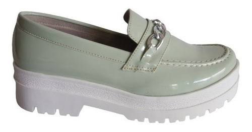 Mocasín  Plataforma Para Mujer Calzado Guerreros Wc-02 Verde