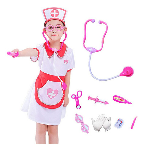 Fwefww Set De Disfraz De Doctora Para Niña Disfraz De Doctora Y En