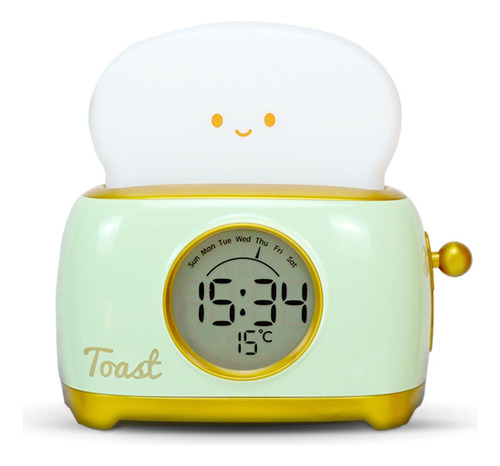 Wanidea Lindo Reloj Despertador Con Tostadora, Decoracion De