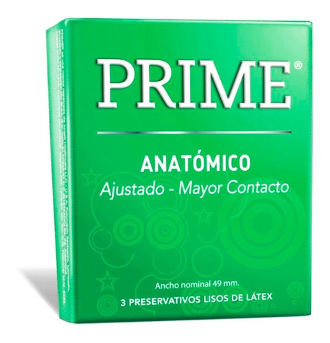 Prime Preservativos Anatomicos X 3 Unidades