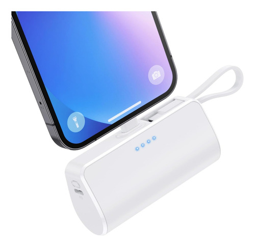 Power Bank 5000mah  2600mah Blanco Interfaz: Para iPhone