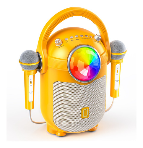 Jyx-d15 Minions Altavoz Karaoke Para Niños Con 2 Micrófonos