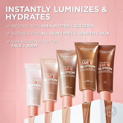 L'oréal Paris Maquillaje True Match Lumi Glotion, 903 Medio