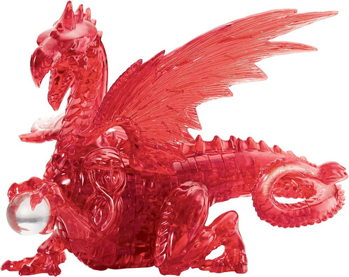 Dragon (rojo) - Rompecabezas De Cristal 3d Original De Lujo