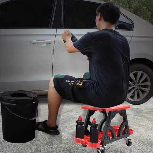 Silla Taburete Para Detalles De Coche Resistente Con Rojo
