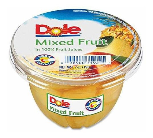 Copas Dole Dfc71924 Frutas, 7 Oz, 12-ct, Fruta Mezclada.