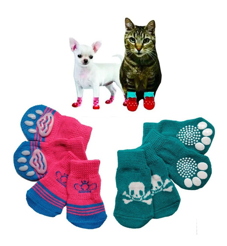  Calzado Medias Mascotas Calcetines Antideslizantes Medium