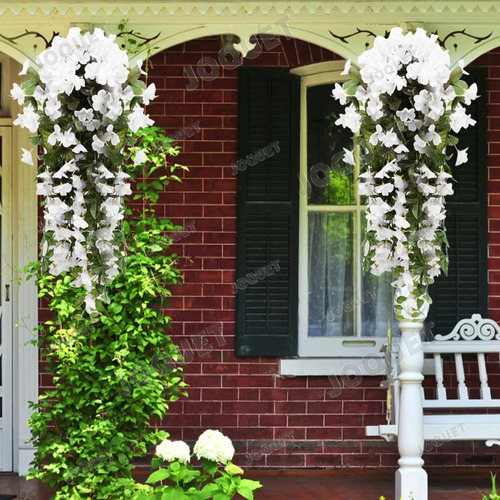 A 4pcs Flores Artificiales Violeta Decoración Fiesta Bod.