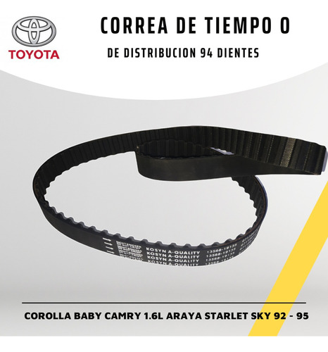 Correa De Tiempo Toyota Corolla Araya Baby Camry 1.6 Starlet