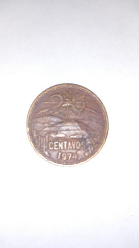 Moneda Antigua De 20 Centavos 1974