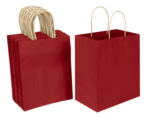 20pcs Bolsa De Papel Kraft Ecológica Para Fiesta Y Regalo