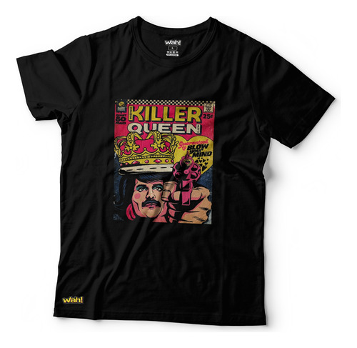 Remera Killer Queen Freddie, Diseño Exclusivo De Wah! 