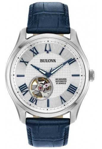 Relógio Bulova Masculino Automático 96a206 Esqueleto Azul