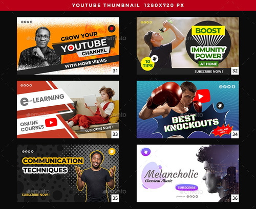 Pack 50 Thumbnail Para Youtube Pacote Artes Editáveis Psd 3