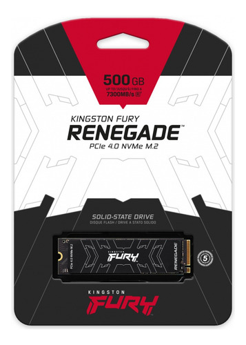 Unidad Ssd Kingston Fury Renegade Nvme 500gb Pci-e 4.0 M.2