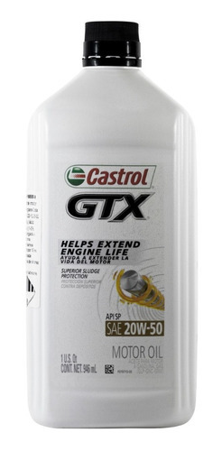 Aceite Castrol Gtx 20w50 1 Litro
