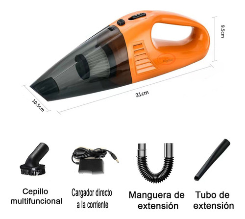 Aspiradora Portatil Auto Hogar Inalambrica Recargable 120w