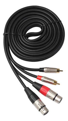 Cable De Audio 2 Rca Macho A 2 Cables De Amplificador Xlr Pa