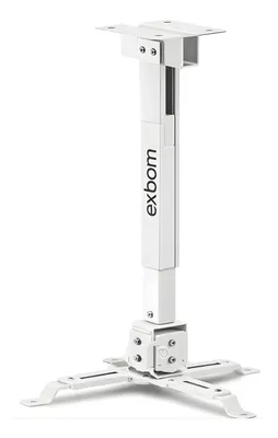 Suporte Projetor De Teto Datashow Universal Regulável Branco