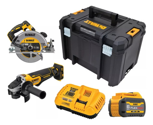 Kit Sierra Circular Esmeril Angular Inalambrico Dewalt