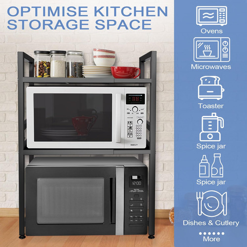 Estante De Microondas Extensible Para Horno De 3 Niveles