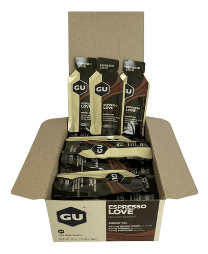 6 Geles Energéticos Gu Energy Gel Expresso (40mg Cafeína)