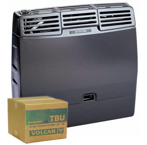 Calefactor Tbu Vertical Tiraje U 5700 Calorias Volcan - Gas Natural - Garatia Oficial