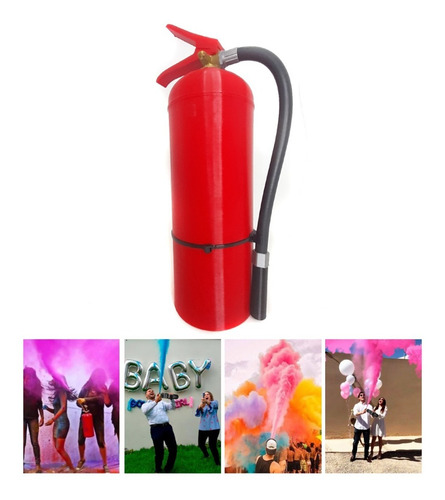 Imagen 1 de 10 de Extintor Lanza Polvos Holi X 1 Kg - Matafuegos De Colores