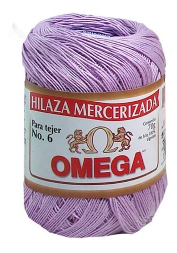 6 Madejas Hilaza Omega #6, 70gr C/u Algodón,colores A Elegir
