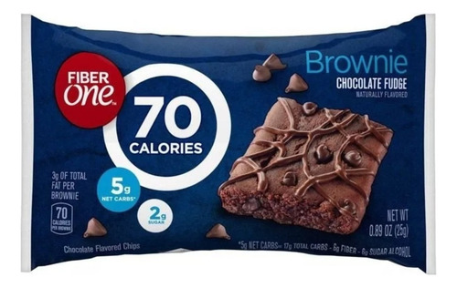 Brownies De Chocolate 24 Pz Fiber One 603g Barra 70 Calorías