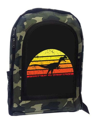 Mochila Camuflada Jurassico Cretasico Dinosaurios A74