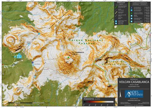 Mapa Volcán Casablanca Andes Profundo Talla: Unidad