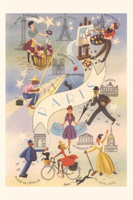 Libro Vintage Journal Travel Poster For Paris - Found Ima...