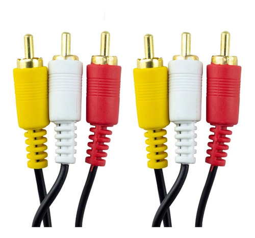 Imagen 3 de 3 de Cable Rca A Rca 120cm Tv Dvd Video Mayoreo Oferta Ce-1056