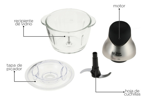 Picador De Alimentos 1l 350w Ut-petrus320 Ursus Trotter Gris