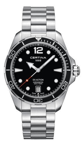 Reloj Certina Ds Action Acero Negro